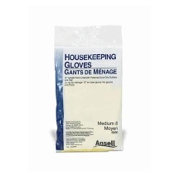 Ansell Healthcare Products  Gloves Housekeeping PF Latex 12 in Lg Yellow Reusable 12bx/Ca