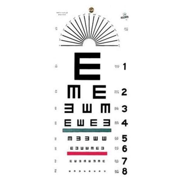 Graham-Field/Everest &Jennings Chart Illiterate Vision Testing 20' Testing Distance 22x11" Ea