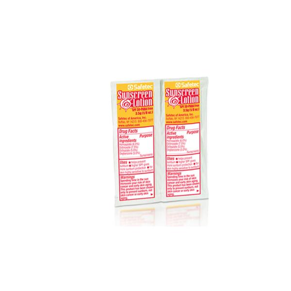 Safetec Of America  Lotion Sunscreen SPF 30 3.5gm Pouch Bulk 1000/Ca
