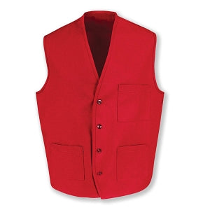 Vf Workwear-Div / Vf Imagewear (W) Button-Front Volunteer Vests - Unisex Button-Front Vest, Red, Size S - 1360RDS