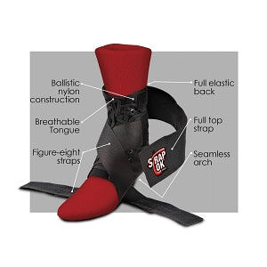 Swede-O Inc Strap Lok Ankle Brace - Strap Lok Ankle Brace, Black, Size XL - 22115
