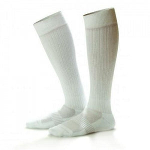 Dr. Comfort Moderate Compression Support Socks - Support Compression Sock, 15-20 mmHg Compression, White, Unisex Size L - 701244
