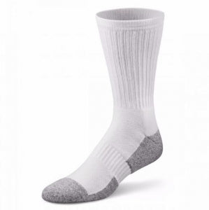 Dr. Comfort Crew Length Diabetic Compression Socks - Diabetic Crew Compression Sock, White, Size XL - 601145