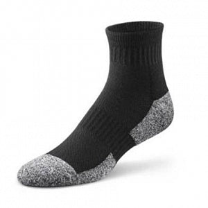Dr. Comfort Diabetic Ankle Length Socks - Diabetic Ankle Length Sock, Black, Size XL - 601215
