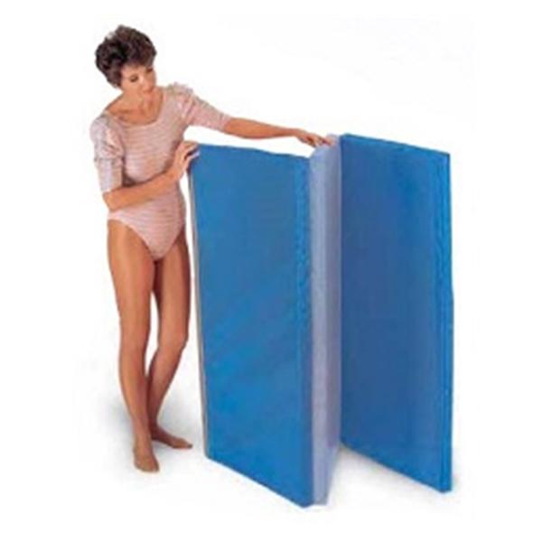 Hausmann Industries Mat Exercise 4x6' 2" Thick Gray/Blue Foam/Vinyl Folding Ea