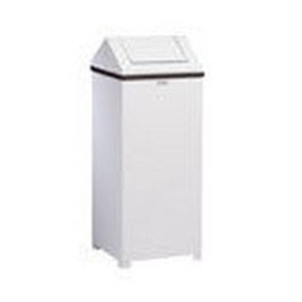 Rubbermaid Container Waste Wastemaster Steel 14gal Swing Lid White 1/EA