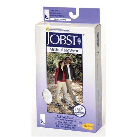 Jobst Unisex ActiveWear Knee-High Closed Toe 30-40mmHg Firm Compression Socks