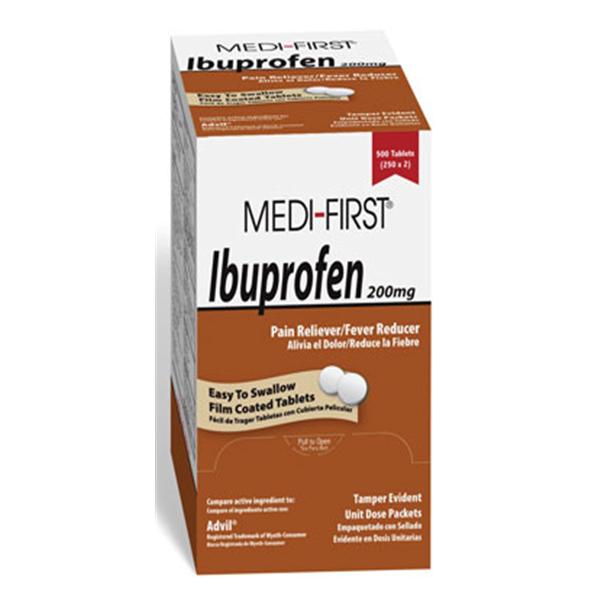 Medique Pharmaceuticals Ibuprofen 200mg Tablets Film Coated 250x2/Bx