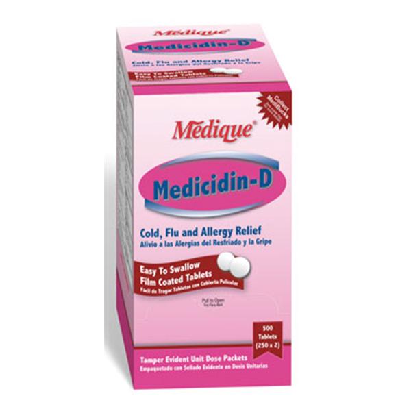 Medique Pharmaceuticals Medicidin-D Allergy Tablets Unit Dose 250x2/Bx ...