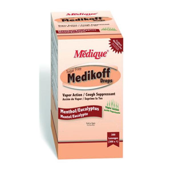Medique Pharmaceuticals Medikoff Cough Drops Sugar Free 5.8mg Menthol 300/Bx