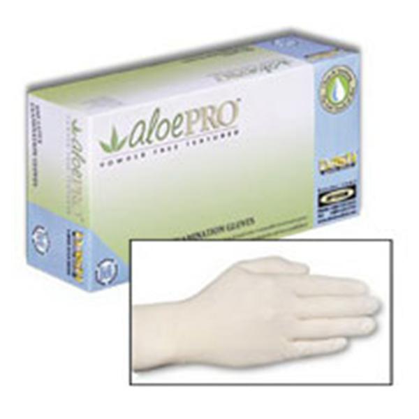 Dash Medical Gloves  Gloves Exam AloePRO Powder-Free Latex Sm/Md Natural 100/Bx, 10 BX/CA (AP100SM)