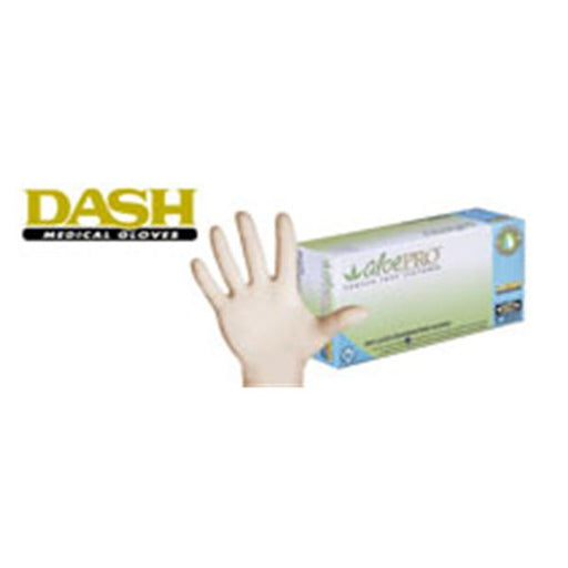 Dash Medical Gloves  Gloves Exam AloePRO Powder-Free Latex X-Small Natural 100/Bx, 10 BX/CA (AP100XS)