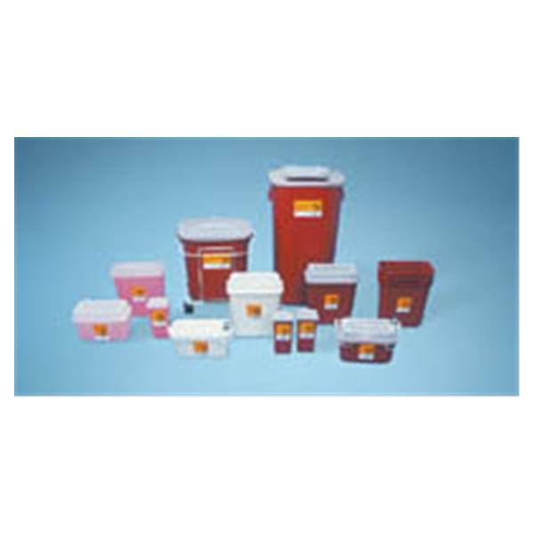 Medegen Medical Products Container Sharps 2gal Large PP Biohazard Labeling/Symbol Red EA, 24 EA/CA (8704)