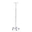 Pedigo Products Stand IV 69.5-119" Stainless Steel Ea