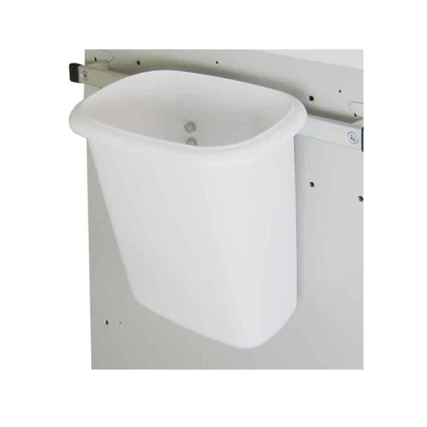 Waterloo Industries Can Trash Plastic 6qt No Lid White Rectangle 1/Bx