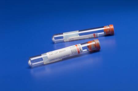 Cardinal Health Corvac Integrated Serum Separator Tubes - Corvac Tube, Red / Grey Stop, 12.5 mL, 16/125 - 8881302114
