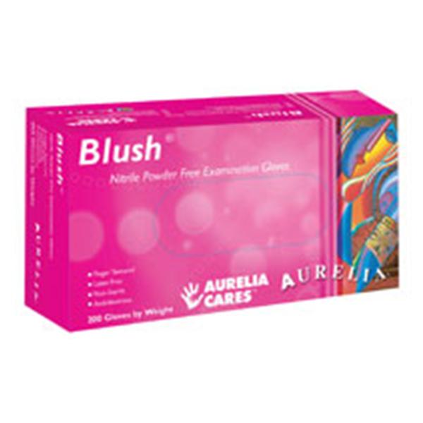 Aurelia Gloves Exam Blush Powder-Free Nitrile Latex-Free Sm Blush 200/Bx, 10 BX/CA (78886)