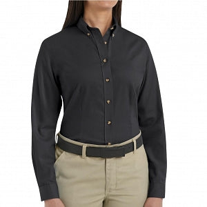 Vf Workwear-Div / Vf Imagewear (W) Ladies Long Sleeve Twill Work Shirts - Women's Long-Sleeve Meridian Performance Twill Shirt, 65% Polyester/35% Cotton, Black, Size L - 1T11BKL
