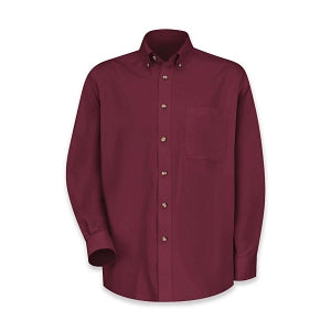 Vf Workwear-Div / Vf Imagewear (W) Men's Twill Long Sleeve Work Shirts - Men's Long Sleeve Work Shirt, Twill, 65% Polyester/35% Cotton, One Pocket, Burgundy, Size S - 1T12BUS