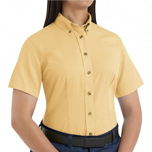 Vf Workwear-Div / Vf Imagewear (W) Ladies Short Sleeve Twill Work Shirts - Women's Shirt-Sleeve Meridian Performance Twill Shirt, 65% Polyester/35% Cotton, Yellow, Size XS - 1T21SDXS