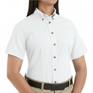 Vf Workwear-Div / Vf Imagewear (W) Ladies Short Sleeve Twill Work Shirts - Women's Shirt-Sleeve Meridian Performance Twill Shirt, 65% Polyester/35% Cotton, White, Size S - 1T21WHS