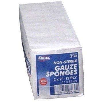 Dukal Corporation 100%-Woven Cotton Gauze Sponge - SPONGE, GZE 2"X2" 8PLY STR - 6208