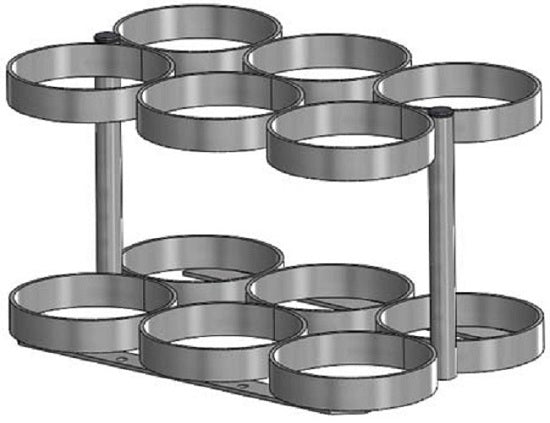 Falls Welding and Fabricating Oxygen Cylinder Pallet Racks - Cylinder Rack for 6 D / E Oxygen Cylinders - 1095
