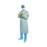 Halyard Aero Chrome Non-Sterile Breathable Surgical Gowns - Aero Chrome Breathable Performance Surgical Gown, Handi Bin, Size L - 44663NS