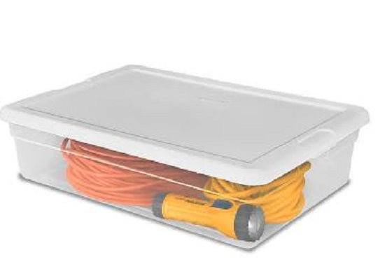 Sterilite Corporation Clear Ultra Storage Boxes - Clear Plastic Storage Container, 23" x 16" x 6" - S-18822