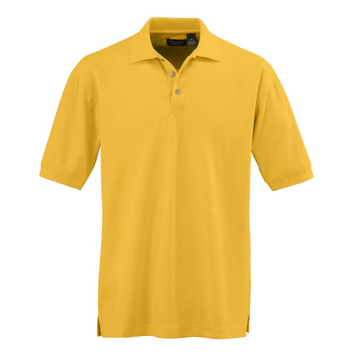 Ultraclub Men's Whisper Pique Polo - Men's Whisper Pique Polo Shirt, 60% Cotton/40% Polyester, Yellow, Size 2XL - 930YLWXXL