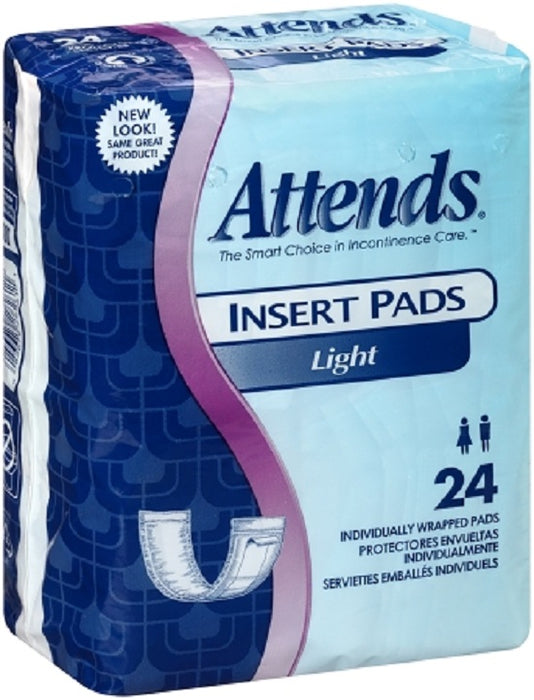 Attends Healthcare Products Attends Liner Inserts - Attends Incontinence Insert Liner, Light Absorbency, Unisex, 3.75" x 11.5" L, 24/Pack - IP0300