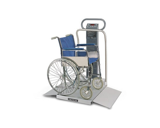 Welch Allyn Scale-Tronix Oversized Wheelchair Scales - Scale-Tronix Portable Oversized Wheelchair Scale, Standard Weight (lb./kg), Printer, Battery Power - 6702SP-XP-B
