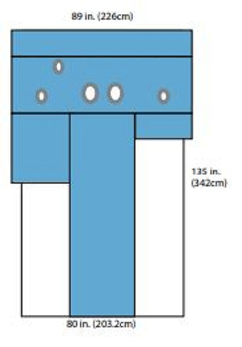 Cardinal Health Multi-Access Interventional Radiology Sheets - Multi-Access IR Drapes, Sterile, 80" x 135" - C2411