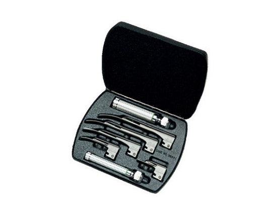Welch Allyn Fiber Optic Laryngoscope Blades - Fiber Optic Laryngoscope Set, Macintosh, LED - 69697-LED