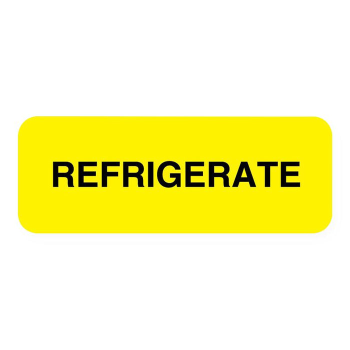 United Ad Label Storage Communication Labels - REFRIGERATE Labels, Fluorescent Yellow, 2" x 3/4" - ULIV224