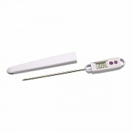 Bel-Art DURAC Water-Resistant Electronic Thermometer - H-B DURAC Calibrated Electronic Stainless Steel Stem Thermometer, -50/300° C (-58/572° F, 197 mm (7.75" Probe - B60900-1900