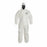 DuPont Tychem 4000 Coveralls with Elastic Cuffs - Tychem 4000 Zipper Front Coverall with Hood, Elastic Wrist and Ankle, Storm Flap, White, Size XL, Bulk Packed - SL127BWHXL001200