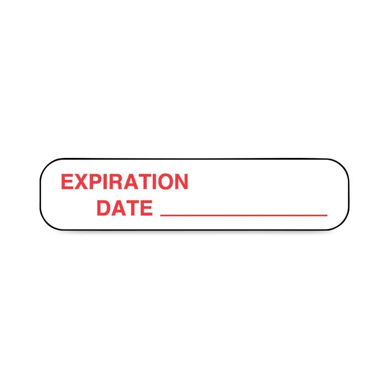 United Ad Label Expiration Date Labels - LABEL, EXPIRATION, DATE, 1-5/8"X3/8", WHITE - ULRXA1250