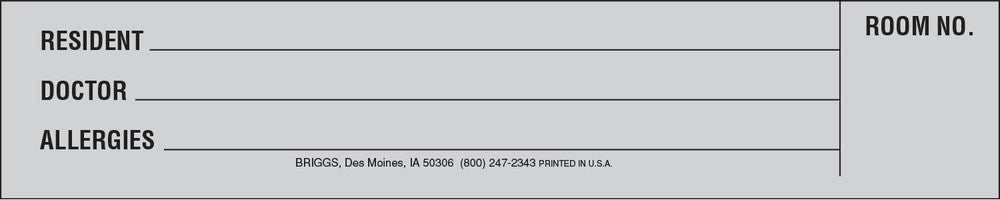 Briggs Healthcare Spine ID Insert Cards - CARDS, INSERT, SPINE ID, 2" X 5" - 1373NH