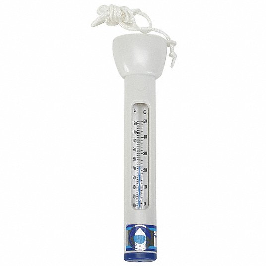 Grainger Handle Floating Thermometer - Floating Thermometer with 26" Rope - 2ZTZ3