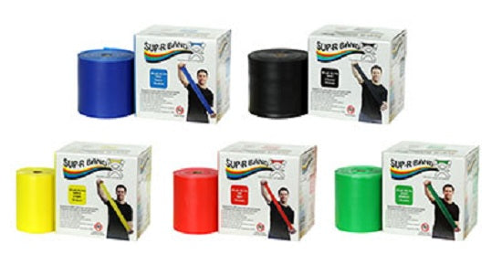 Fabrication Enterprises Inc Sup-R Band Exercise Bands - SUP-R BAND, 50YD, LTX FREE, 5 PIECE SET - 10-6328