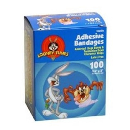Derma Sciences Looney Tunes Bandages - Looney Tunes Adhesive Bandage, 3/4" x 3", Bugs Bunny - 1085737