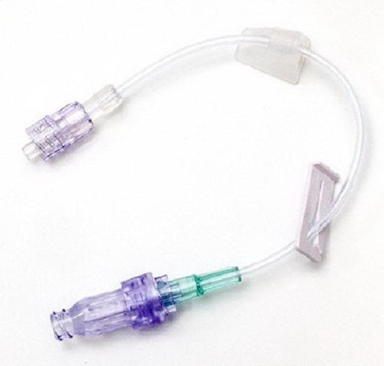 B. Braun Medical STEADYCare IV Extension Sets - STEADYCare IV Extension Set with Wedge Catheter Stabilizer, Standard Tubing, Removable Caresite Luer Access Device, and Spin-Lock Connector, 7" - 470187