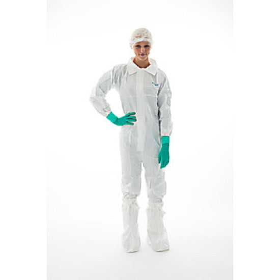 Nitritex Canada BioClean-D Sterile Disposable Coveralls - BioClean-D Sterile Disposable Coveralls with Elastic Wrists and Ankles, Thumb Loops, White, Size S - S-BDCCT-S