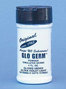 Glo Germ Glo-Germ Germ Powders - Glo Germ Powder, White, 4 oz. - GGP
