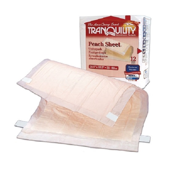 Principle Business Tranquility Peach Sheet Underpad - Tranquility Underpad, Sheet, Peach - 2074