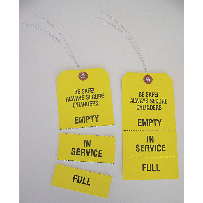 Badger Tag & Label Cylinder Tags - TAG, CYLINDER, PAPER, YELLOW, 6 1/4"X3 1/8" - 499