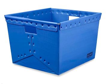 Uline Space Age Totes - Space Age Totes, 21" x 19" x 14", Blue - S-2773BLU