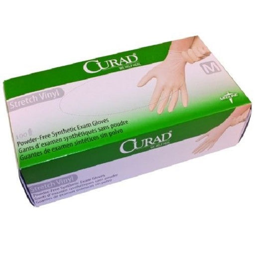 Medline Stretchy Vinyl PF NS Exam Gloves - DBD-GLOVE, EXAM, VINYL, ADVANTAGE, PF, M, 100/ - MSV502