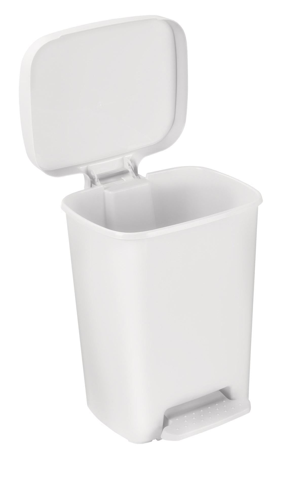 Brewer Plastic Waste Containers - CAN, WASTE, STEP-ON, PLASTIC, RCT, 3 ...
